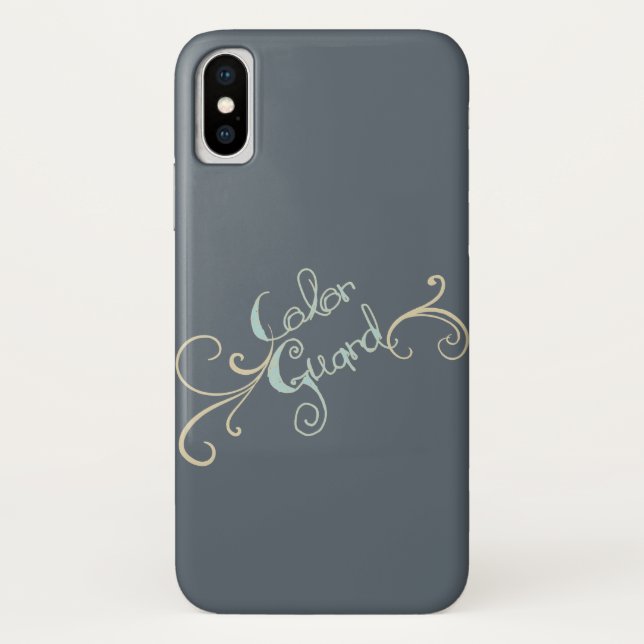 Aquamariner Farbwächter mit wirbellem Hintergrund Case-Mate iPhone Hülle (Rückseite)