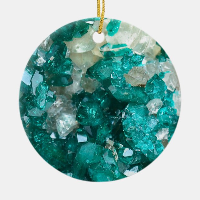 Aquamariner Felsen-Süßigkeits-Quarz Keramik Ornament (Vorne)