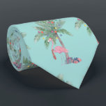 Aquamariner Flamingo in Weihnachtsmannmütze mit Pa Krawatte<br><div class="desc">Die "Aquamarine Flamingo Weihnachten"-Kollektion, in der der Feiertagsjubler auf tropische Bräuche trifft! Dieses einzigartige Design besticht durch einen spielerischen Flamingo, der eine Weihnachtsmannmütze verbindet und stolz neben einer Palme stehend ist, die mit festlichen Lichtern geschmückt ist. Das ganze Set bildet einen erfrischenden aquamarinen Hintergrund. Ideal für diejenigen, die Weihnachten in...</div>