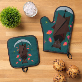 Aquamariner Fox Ofenhandschuh & Topflappen-Set