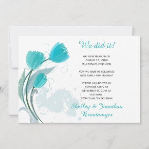 Aquamariner Frühlingswasser Tulip Nur Empfang Einladung