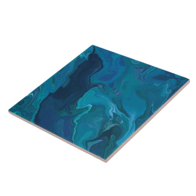 Aquamariner Gefälle der Küstenblauen Fliese (Seite)