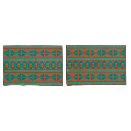 Aquamariner geometrischer Druckstandard für Kupfer Kissenbezug