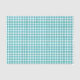 Aquamariner Gingham kariert Seidenpapier