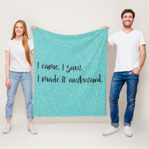Aquamariner Glitzer, den ich gemacht habe Fleecedecke