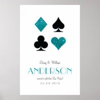 Aquamariner Glitzer Destiny Las Vegas Hochzeitsfei