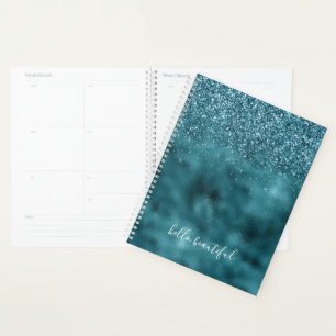 Aquamariner Glitzer Glitz Funkelglasur personalisi Planer