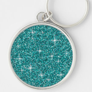 Aquamariner Glitzer Schlüsselanhänger