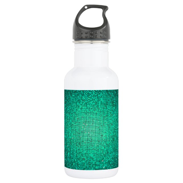 Aquamariner Glitzer Sequin Disco 32. oz. Trinkflasche (Vorderseite)