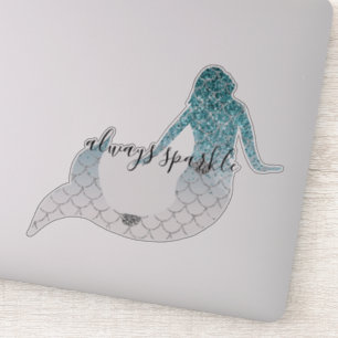 Aquamariner Glitzer Sparkasse Mermaid Aufkleber