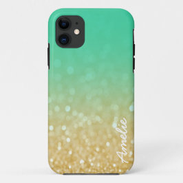 Aquamariner GoldOmbre Glitzer personalisiertes title_seo2