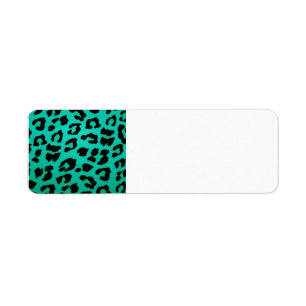 Aquamariner grüner und schwarzer Leopard-Druck