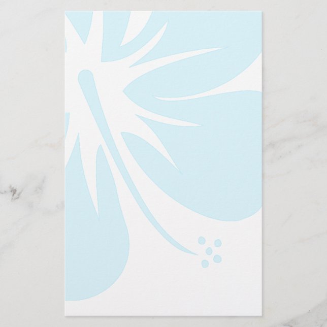 Aquamariner Hibiskus Briefpapier (Vorderseite)