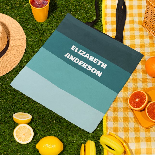 Aquamariner horizontaler Farbblock Tasche (Von Creator hochgeladen)