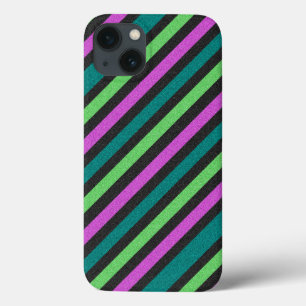 Aquamariner, kalkgrüner, Hot-Pink-Glitzer Striped Case-Mate iPhone Hülle