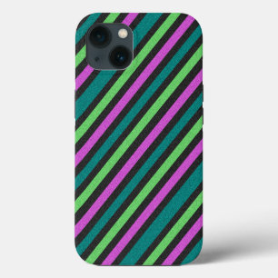 Aquamariner, kalkgrüner, Hot-Pink-Glitzer Striped Case-Mate iPhone Hülle
