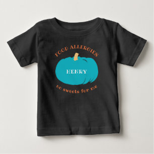 Aquamariner Kürbis-personalisierte Baby T-shirt