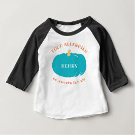 Aquamariner Kürbis-personalisierte Baby T-shirt