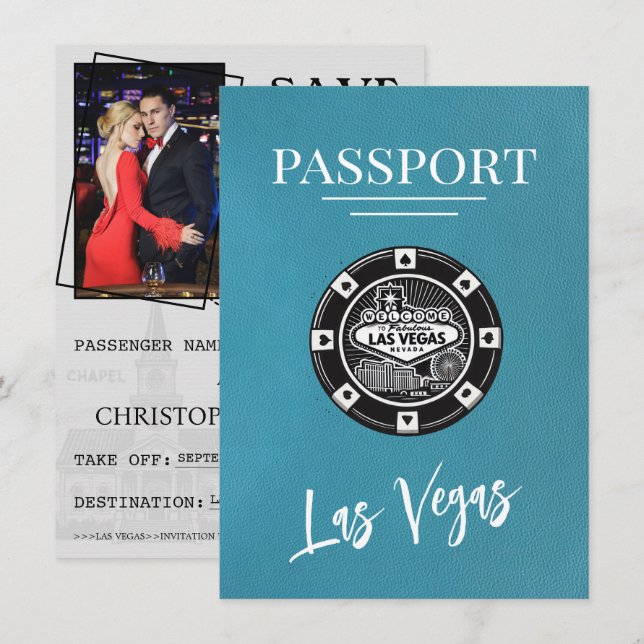 Aquamariner Las Vegas-Pass Save the Date (Vorne/Hinten)