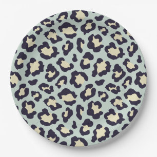 aquamariner Leopardendruck Pappteller