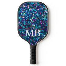 Aquamariner Lila Glitzer Sparkle Glam Monogram