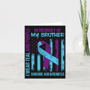Aquamariner Lila Ribbon Suicide Awareness Flag Bru Karte