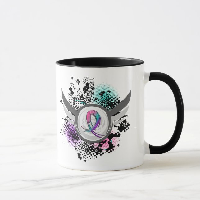 Aquamariner lila rosa Band-und Tasse (Rechts)