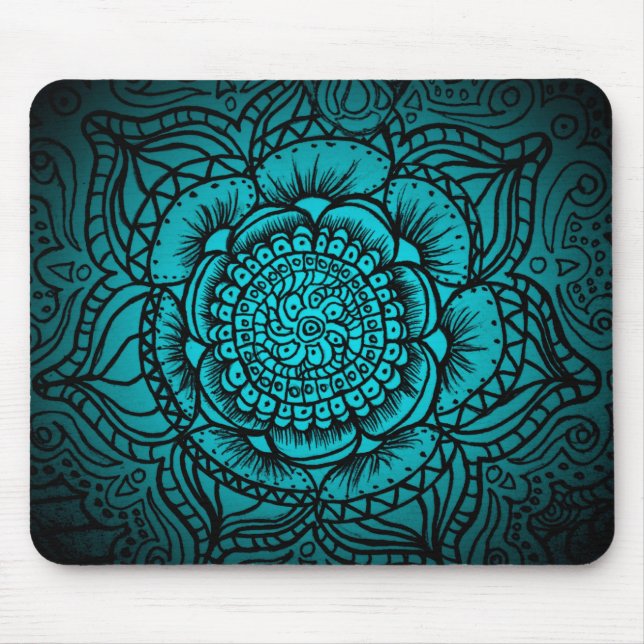 Aquamariner Mandala Mousepad (Vorne)