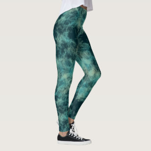 Aquamariner Marmor Abstrakt Leggings