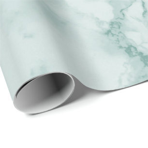 Aquamariner Marmortextur Geschenkpapier