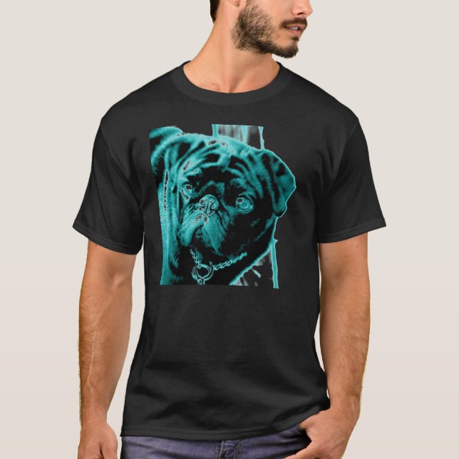 Aquamariner Mops T-Shirt (Vorderseite)