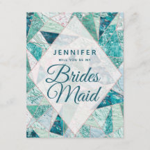 Aquamariner Mosaikmarmor wird meine Bridesmaid sei