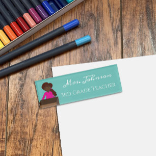 Aquamariner Name des afroamerikanischen Lichtes Namenschild