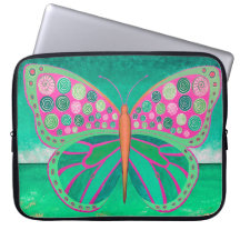Aquamariner Ozean-Schmetterling-Laptop-Sieb