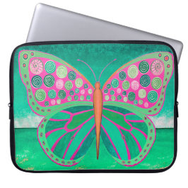Aquamariner Ozean-Schmetterling-Laptop-Sieb Laptopschutzhülle
