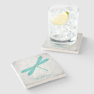 Aquamariner Personalisierter Stone-Untersetzer Steinuntersetzer