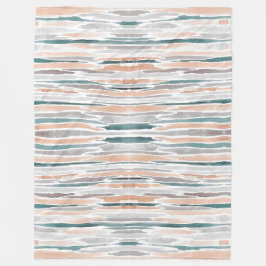 Aquamariner Pfirsichblasse graue Fleecedecke