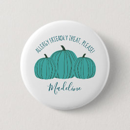 Aquamariner Pumpkin-Trick oder -Treatknopf Button