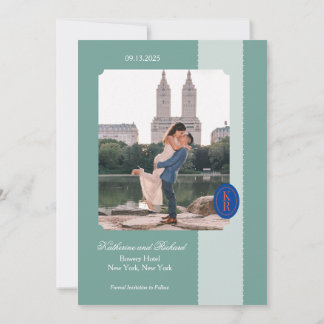 Aquamariner Rand Save the Date Einladung