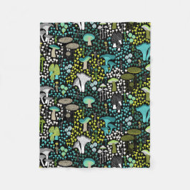 Aquamariner Retro-Pilz Fleecedecke