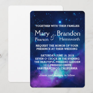 Aquamariner Rosa-Universum-Nebel Einladung