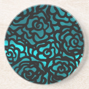 aquamariner Rosen-Untersetzer Getränkeuntersetzer