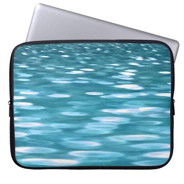Aquamariner Schimmer Laptopschutzhülle (Vorderseite)