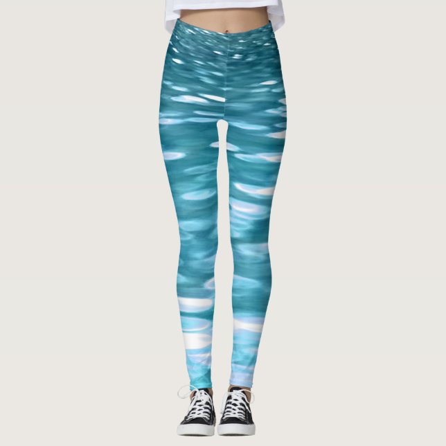 Aquamariner Schimmer Leggings (Vorderseite)