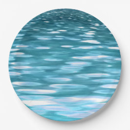 Aquamariner Schimmer Pappteller