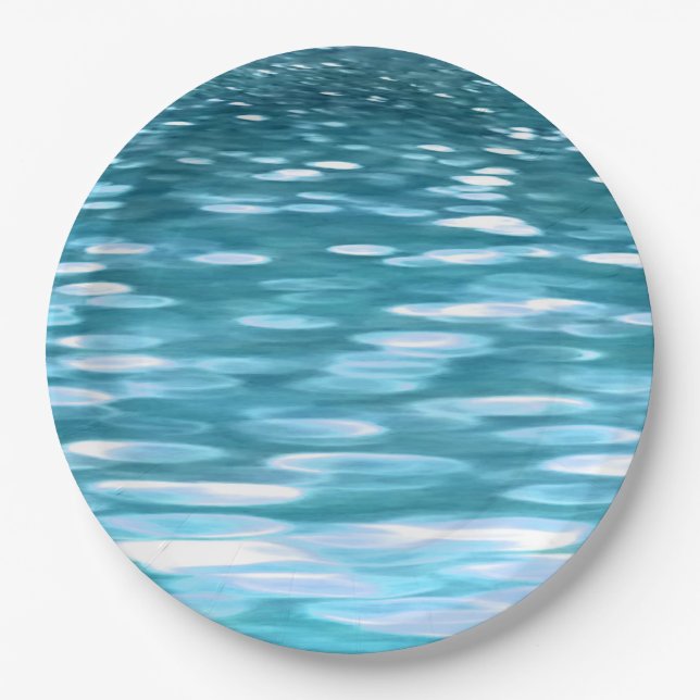 Aquamariner Schimmer Pappteller (Vorderseite)