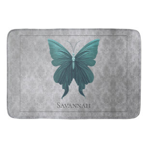 Aquamariner Schmetterling Badematte