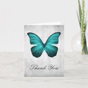 Aquamariner Schmetterling Dankeschön Karte