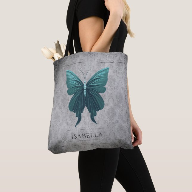 Aquamariner Schmetterling Tasche (Von Nahem)