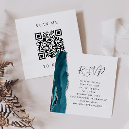 Aquamariner Silver Agate Wedding QR Code UAWG Begleitkarte